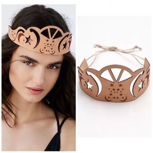 FREE PEOPLE UNDERSTATED LEATHER HEADBAND CROWN
